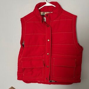 Women’s Toad & Co Red Quilted Vest with Pockets
